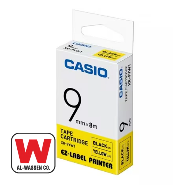 CASIO 9mm CARTRIDGE YELLOW BLACK